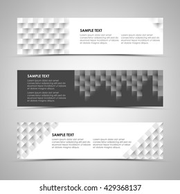 Abstract horizontal banners with design patterns