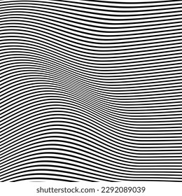 diseño abstracto de patrones de onda de línea negra horizontal.