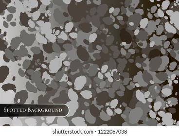 Abstract horizontal blotted gray grunge background. Vector illustration.
