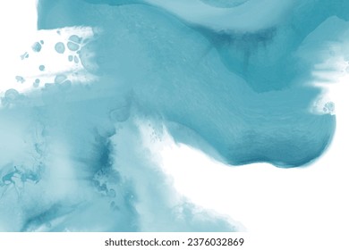Abstract horizontal blue watercolor background. Vector design element.