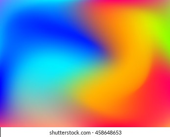 Abstract horizontal blur colorful gradient background with red, yellow, blue, cyan and green colors for deign concepts, wallpapers, web, presentations and prints. Vector illustration.