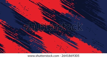 Abstract horizontal bright red and blue stripes grunge background	vector illustration