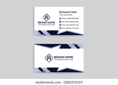 Abstract horizontal business card template