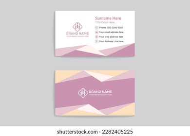 Abstract horizontal business card template