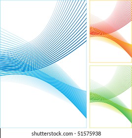 Abstract horizontal color lines on white background. Vector illustration.