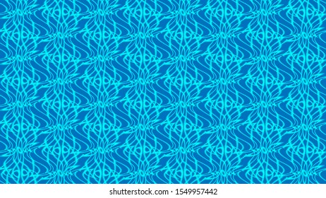 abstract horizontal cover. turquoise waves on blue . winter background