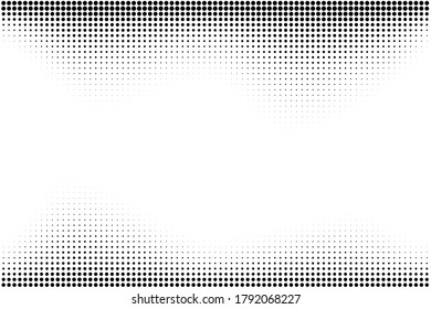 
Abstraktes horizontales Design, halftoner Vektorhintergrund grauer Kreise.