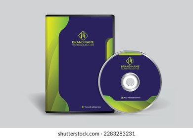 abstract horizontal DVD cover template