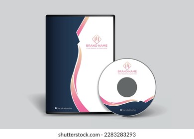 abstract horizontal DVD cover template