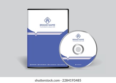 Abstract horizontal DVD cover template