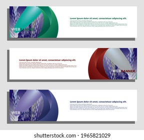 abstract horizontal edvertising banner template