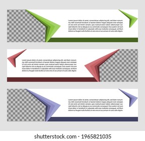 abstract horizontal edvertising banner template