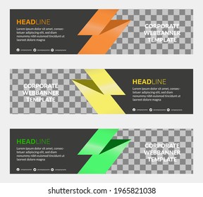 abstract horizontal edvertising banner template