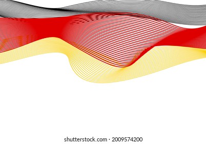 abstract horizontal germany flag black, red, yellow. Vector Illustration