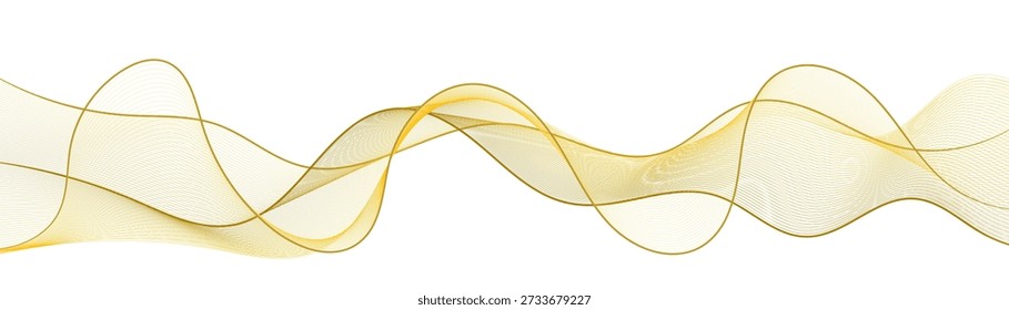Fondo onda línea oro