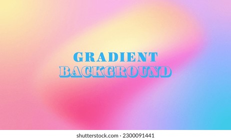 Abstract horizontal gradient background in bright rainbow colors with a grainy texture. For covers, wallpapers, screens, business cards and other projects. Just add your text.	