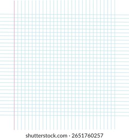 Abstract horizontal grid lines in graph style graphic design, isolated in white background, for education, office or business