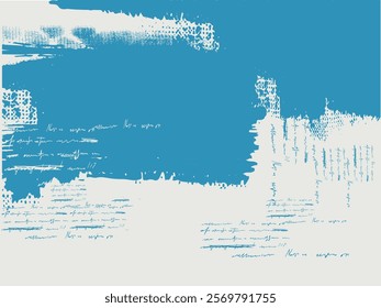 Abstract horizontal grunge background. Hand drawn vector texture. Brush stroked painting blue color grunge, grunge blue color brush stroke. Grunge Urban Backgrounds set.Texture Vector.Dust Overlay Dis