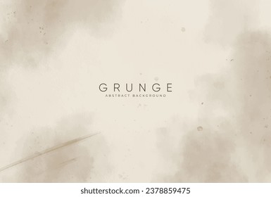 Abstract horizontal grunge watercolor background. Neutral light colored empty space background illustration