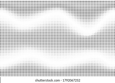 
Abstract horizontal halftone vector background of gray circles. Design element