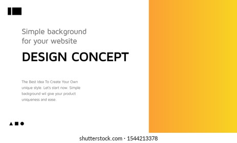 Abstract horizontal Landing page design. Universal Vector gradient background template for websites, apps