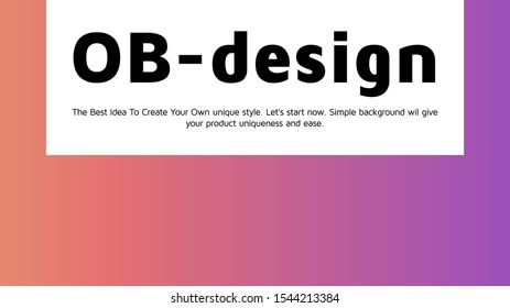 Abstract horizontal Landing page design. Universal Vector gradient background template for websites, apps