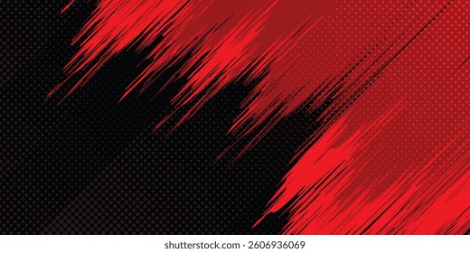 Abstract horizontal light red and blue stripe lines background. You can use for ad, poster, template, business presentation. Vector illustration