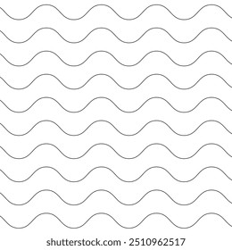 Abstract Horizontal line wave seamless pattern
