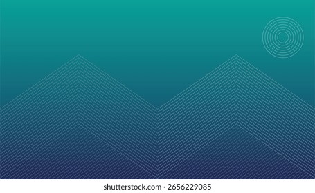Abstrakte horizontale Linien Streifen und Kreis modern und minimalistisch Hintergrund, Abstraktion Linien Zusammensetzung