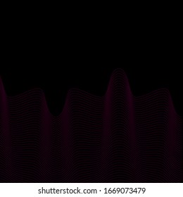 Líneas horizontales abstractas, ondas, bobinas. Plantilla de ilustración vectorial con la capacidad de superponer el fondo aislado.
