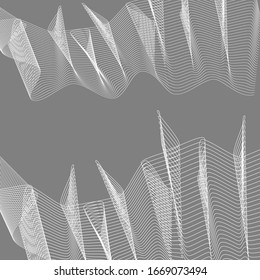Abstract horizontal lines, wave, winding. Vector illustration template with the ability to overlay isolated background.
