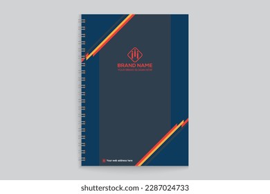 Abstract horizontal notebook cover template