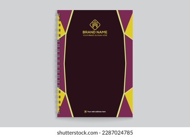 Abstract horizontal notebook cover template