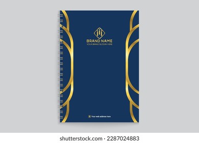 Abstract horizontal notebook cover template