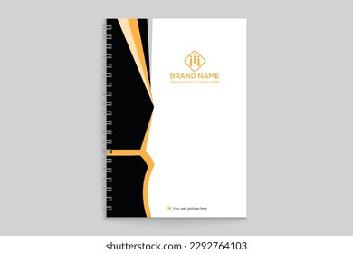 Abstract horizontal notebook cover template