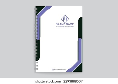 Abstract horizontal notebook cover template