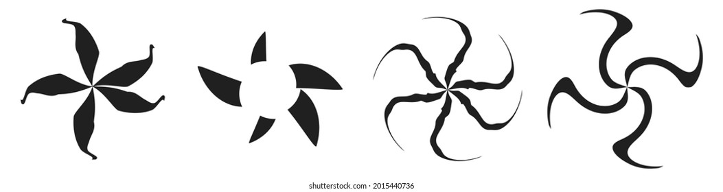 Resumen de elementos de ilustración horizontal, oblonga y vectorial larga