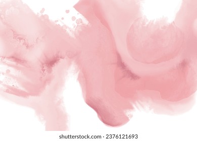 Abstract horizontal pink watercolor background. Vector design element.