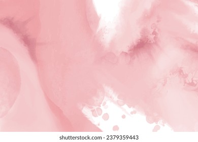 Abstract horizontal pink watercolor background. Vector design element.