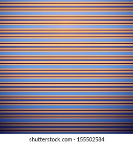 Abstract horizontal  stripe pattern wallpaper. Vector illustration for bright attractive design. Orange and blue contrast colors. Seamless background.