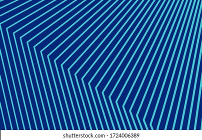Fondo horizontal abstracto a rayas. Líneas abstractas ultrafinas sobre fondo azul oscuro. para diseño de portada, afiche o banner con espacio para texto. Ilustración del vector 