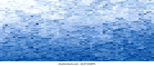 Abstract horizontal subtle pixel background. Pale vector graphic pattern