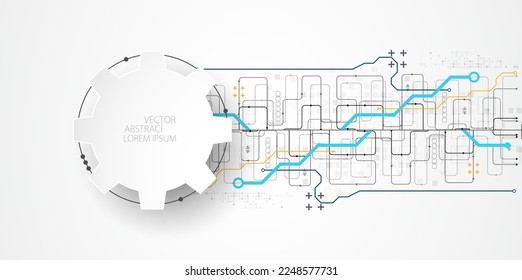Resumen del fondo de la tecnología horizontal. Concepto de comunicación, fondo futurista de innovación digital. Ilustración del vector