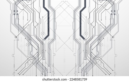 Abstract horizontal technology background. Communication concept, futuristic digital innovation background. Vector illustration