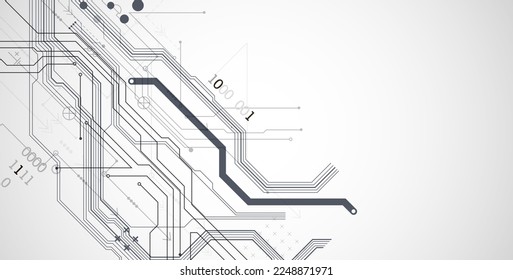 Abstract horizontal technology background. Communication concept, futuristic digital innovation background. Vector illustration