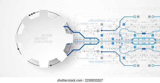 Abstrakter horizontaler Hintergrund der Technologie. Kommunikationskonzept, futuristischer digitaler Innovationshintergrund. Vektorgrafik