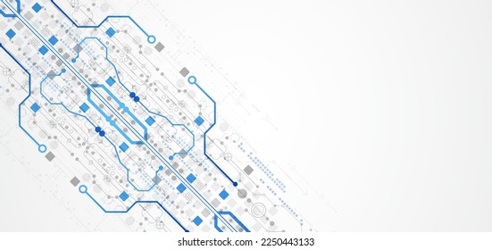 Abstract horizontal technology background. Communication concept, futuristic digital innovation background. Vector illustration