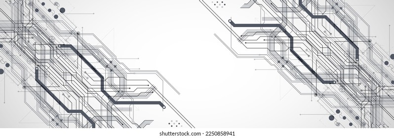 Abstract horizontal technology background. Communication concept, futuristic digital innovation background. Vector illustration