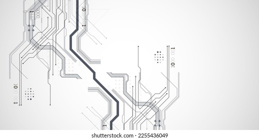 Abstract horizontal technology background. Communication concept, futuristic digital innovation background. Vector illustration