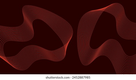 Abstrakter Banner für Horizontale Technologie mit blauen Neondiagonallinien. Vektorillustration dunkler eleganter Hintergrund.